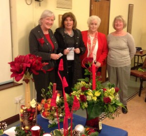 Geraldine Hickey and Hilary Walsh Dundrum Flower Club with Jessica Hanney and Anne O'Dea 