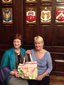 Patsy and Rita O'Regan who made the bag that was gifted to Patsy 